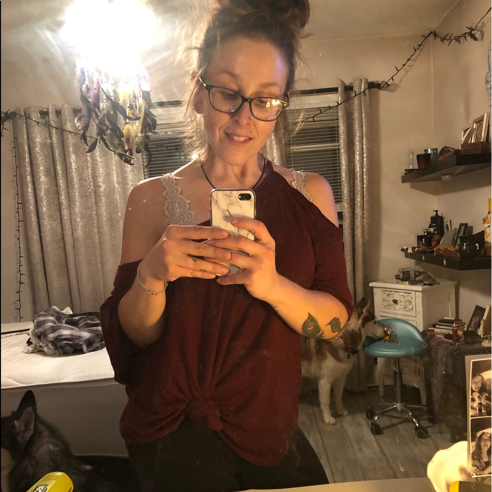 Maroon blouse